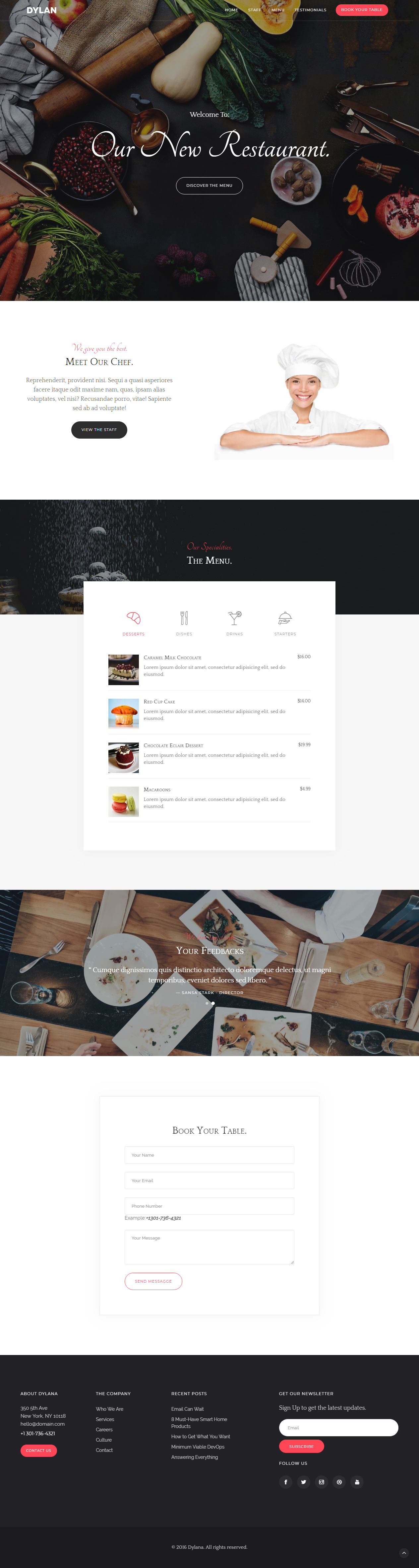 Dylan Drupal Restaurant Theme
