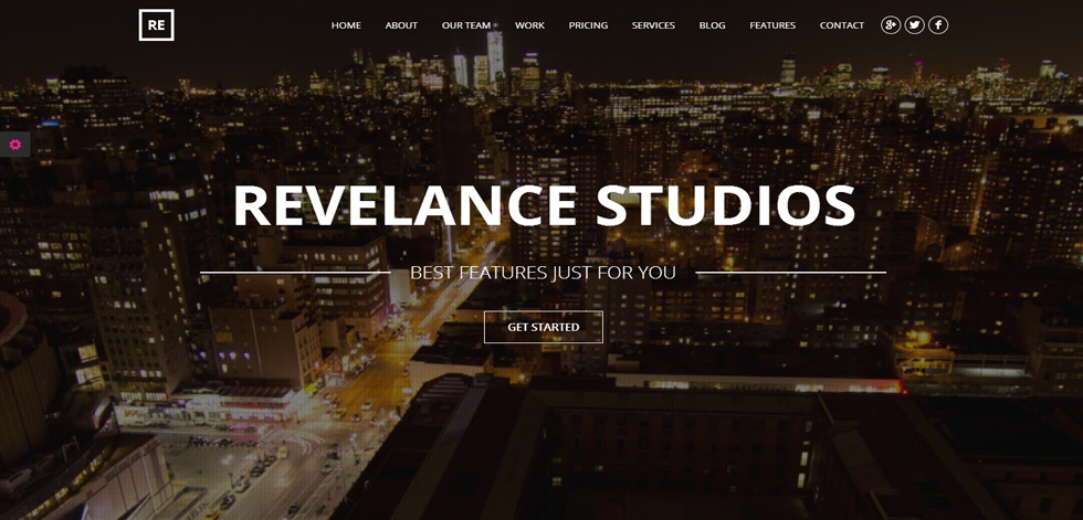 Welcome screen