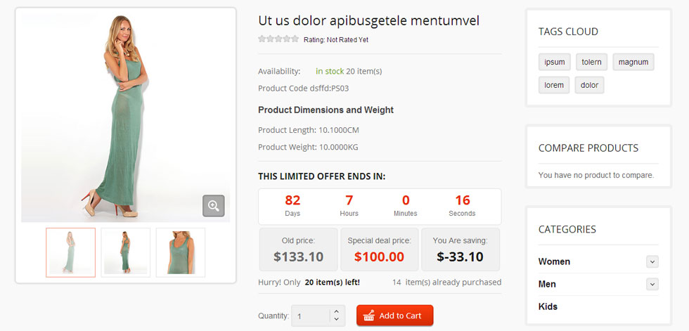 Product page