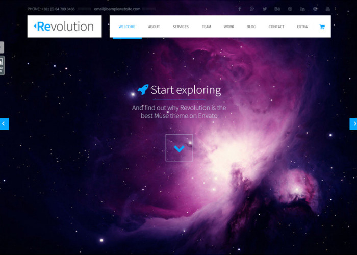 Revolution – Premium Parallax Multipurpose Muse Template