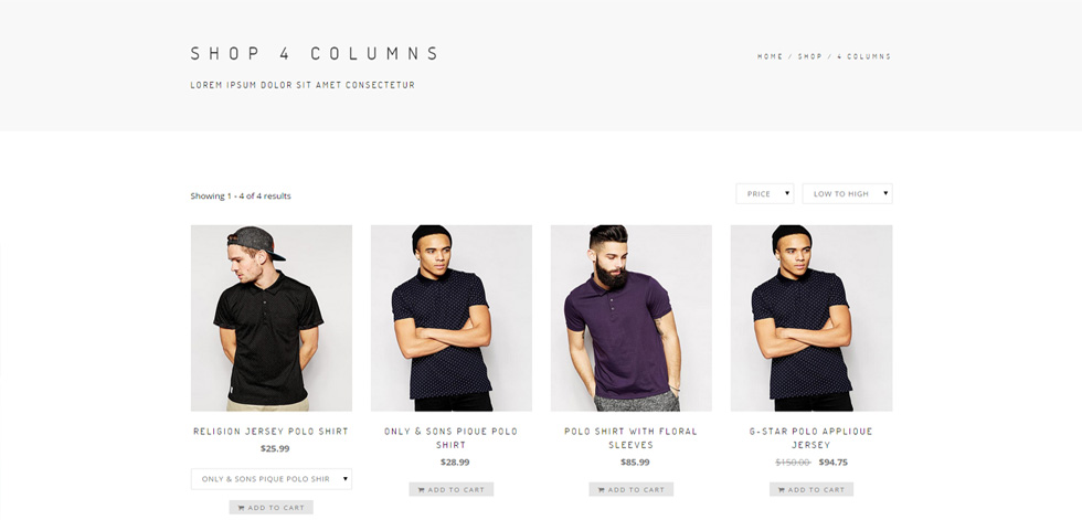 Shop page