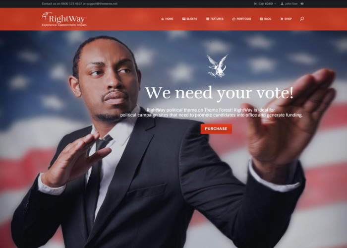 Right Way – Premium Responsive Politics and Activism HTML5 Template