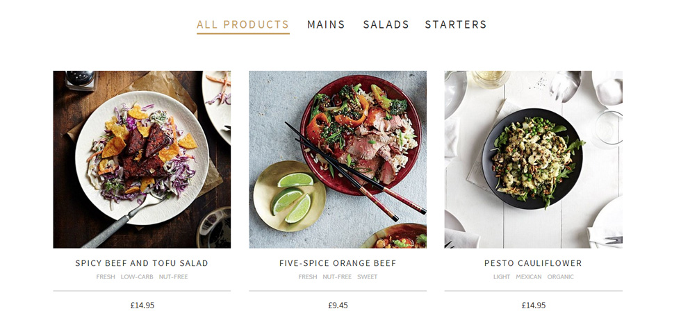 Shop page