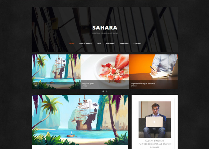 Sahara – Premium Responsive Clean Drupal Blog Theme