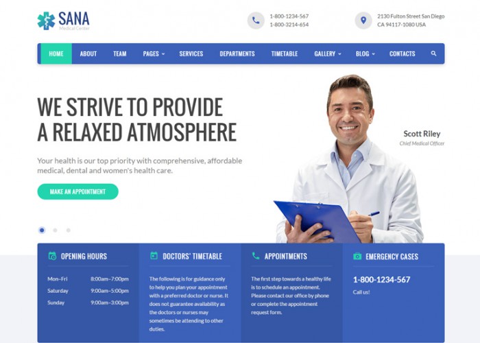 Sana – Premium Responsive Medical HTML5 Template