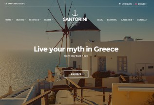 Santorini Resort – Premium Responsive Retina Hotel WordPress Theme