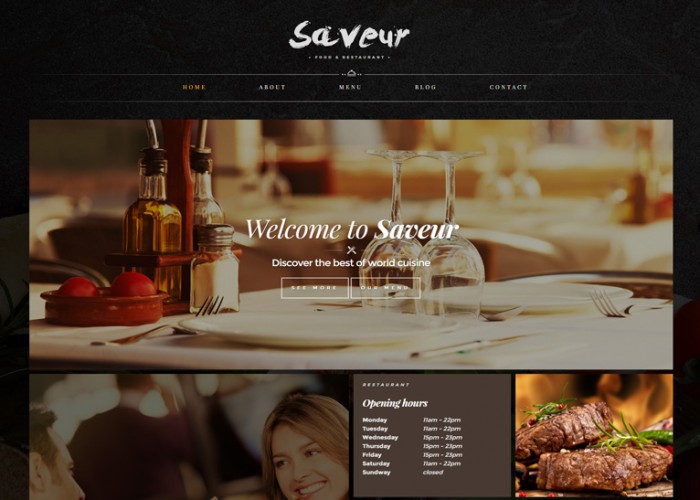 Saveur – Premium Responsive Food and Restaurant HTML5 Template