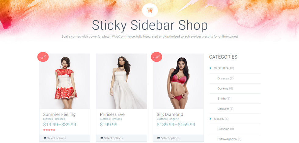 Shop page