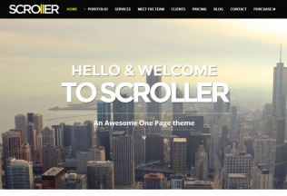 Scroller – Premium Responsive Parallax WordPress Theme