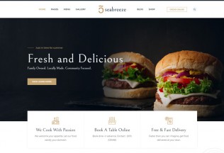 Seabreeze – Premium Responsive Restaurant and Cafe WordPress Theme