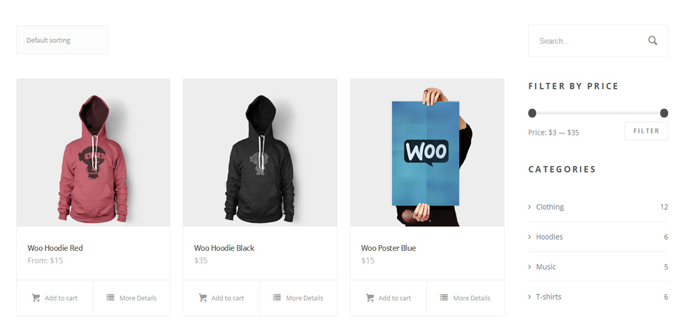 Shop page