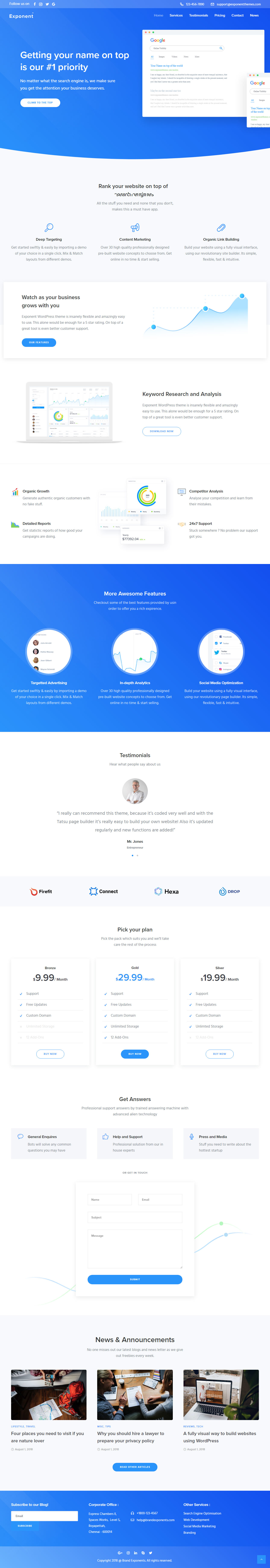 Exponent SEO Business WordPress Themes