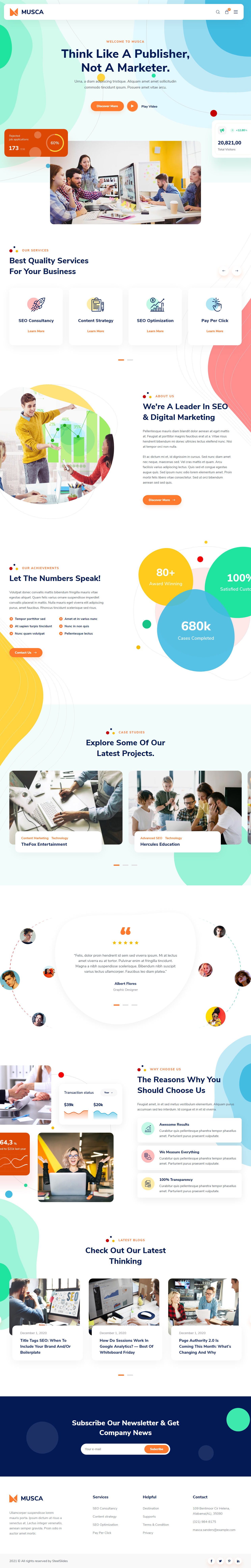 Musca WordPress Theme for Digital Marketing Agency