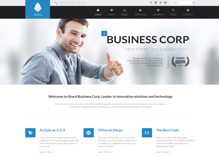 Shard – Premium Responsive Multipurpose Business Parallax WordPress Theme