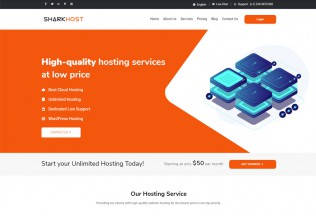 SharkHost – Premium Responsive Hosting HTML5 Template