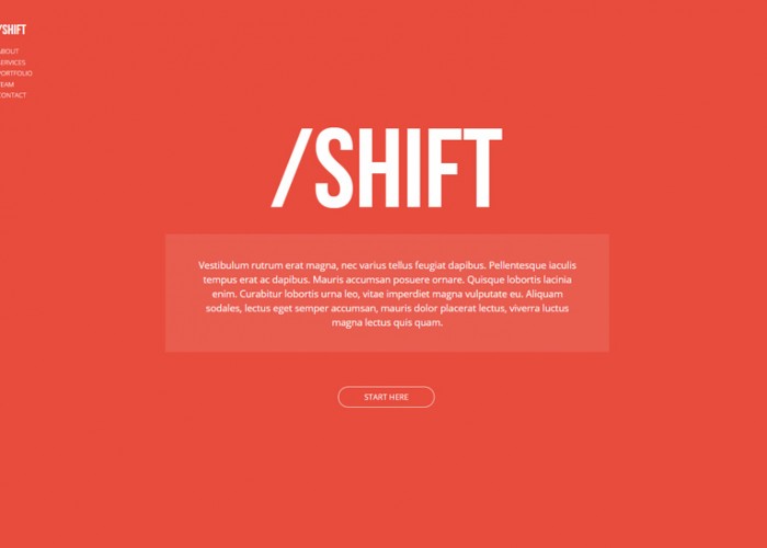Shift – Premium One Page Muse Template