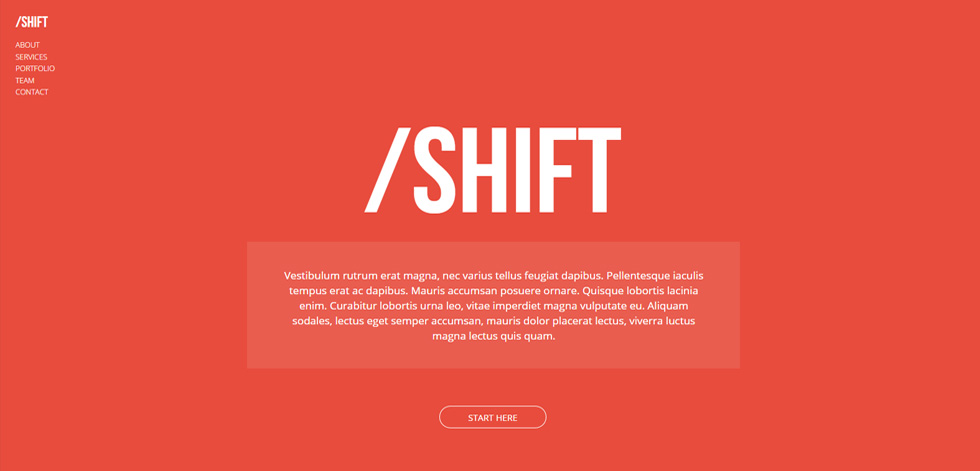 Welcome screen