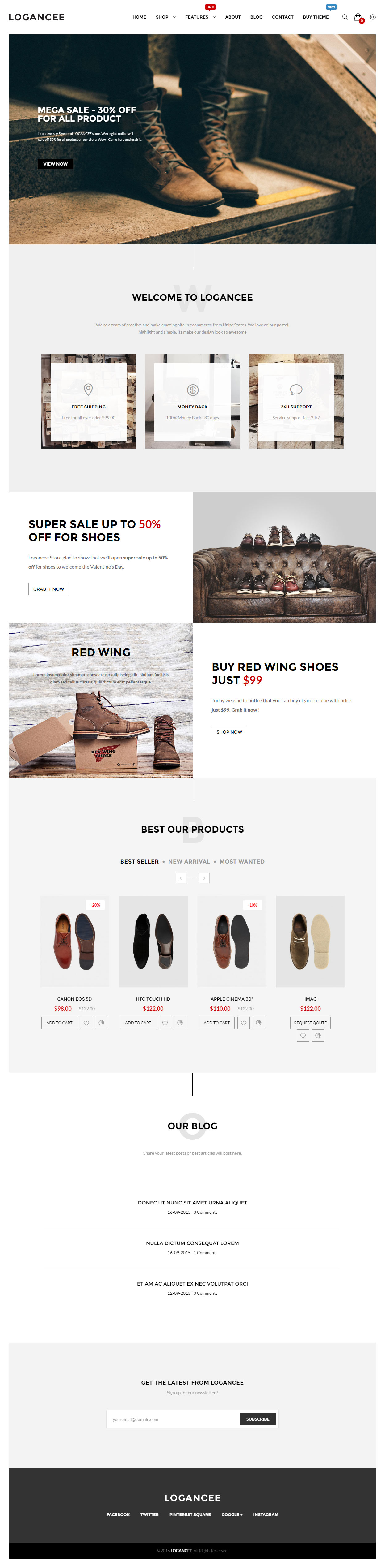 Logancee Opencart Shoes Theme
