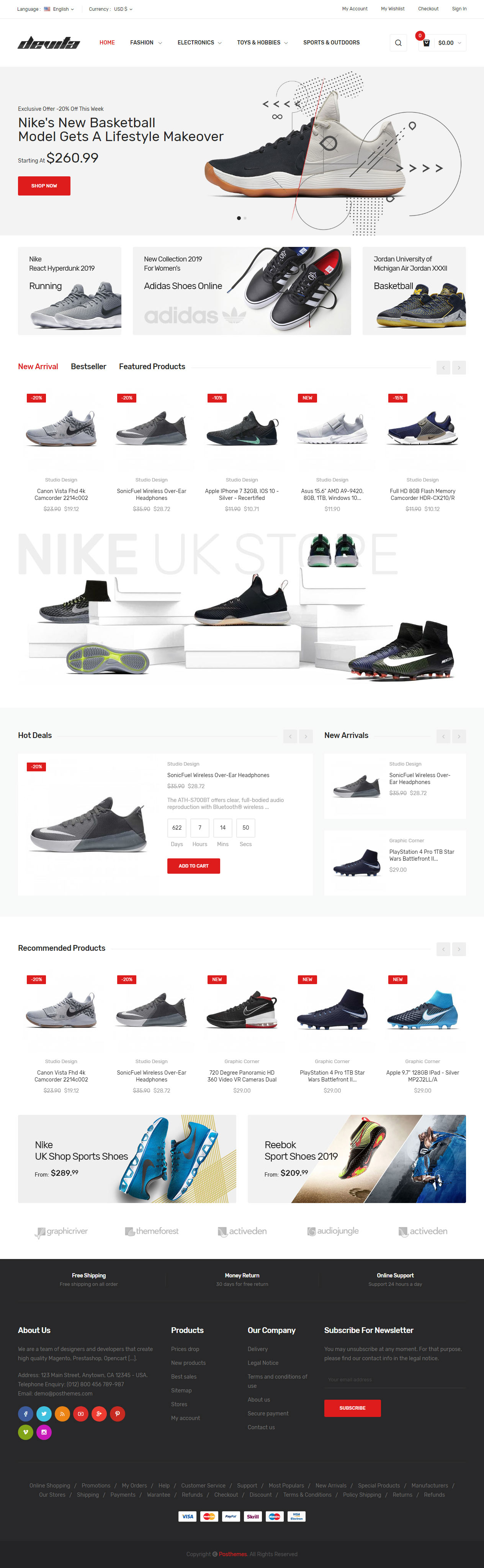 Devita Shoes Prestashop Theme