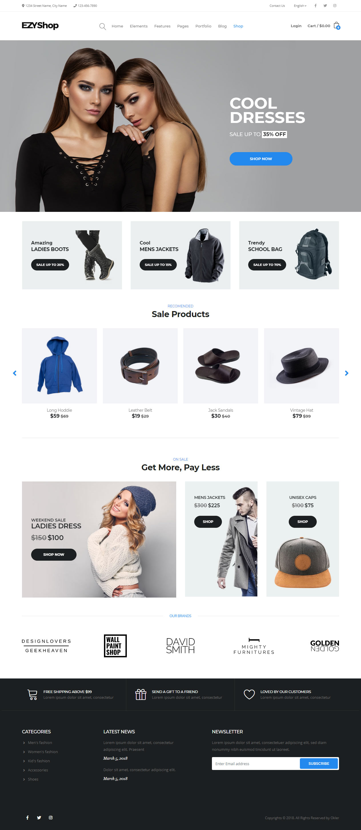EZY eCommerce HTML5 Website Templates