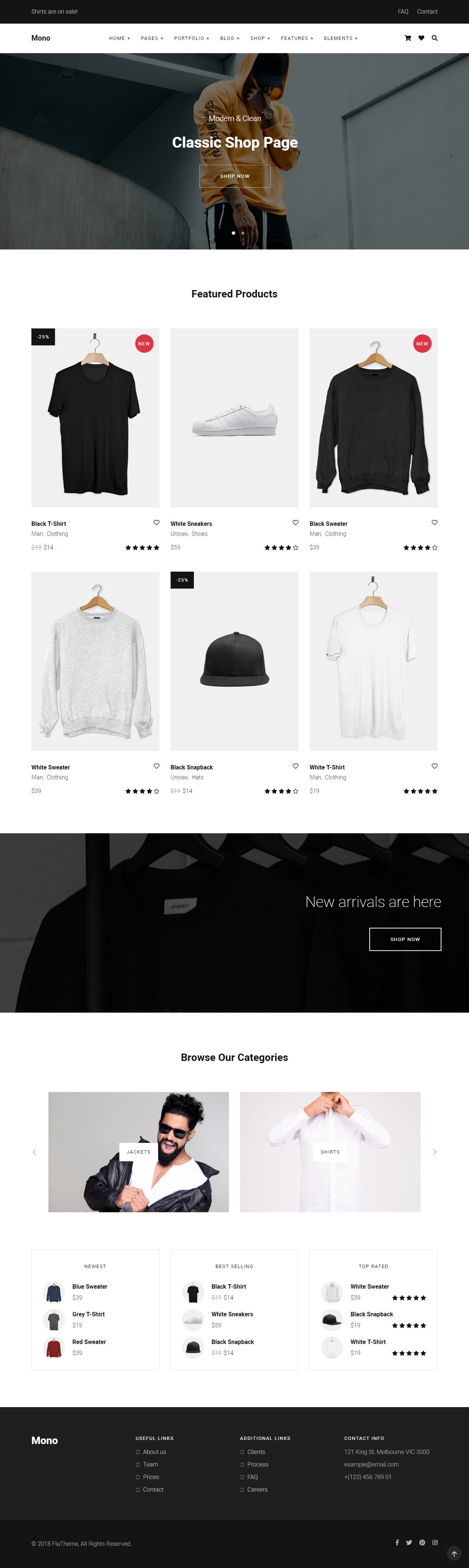 Mono eCommerce HTML5 Website Templates