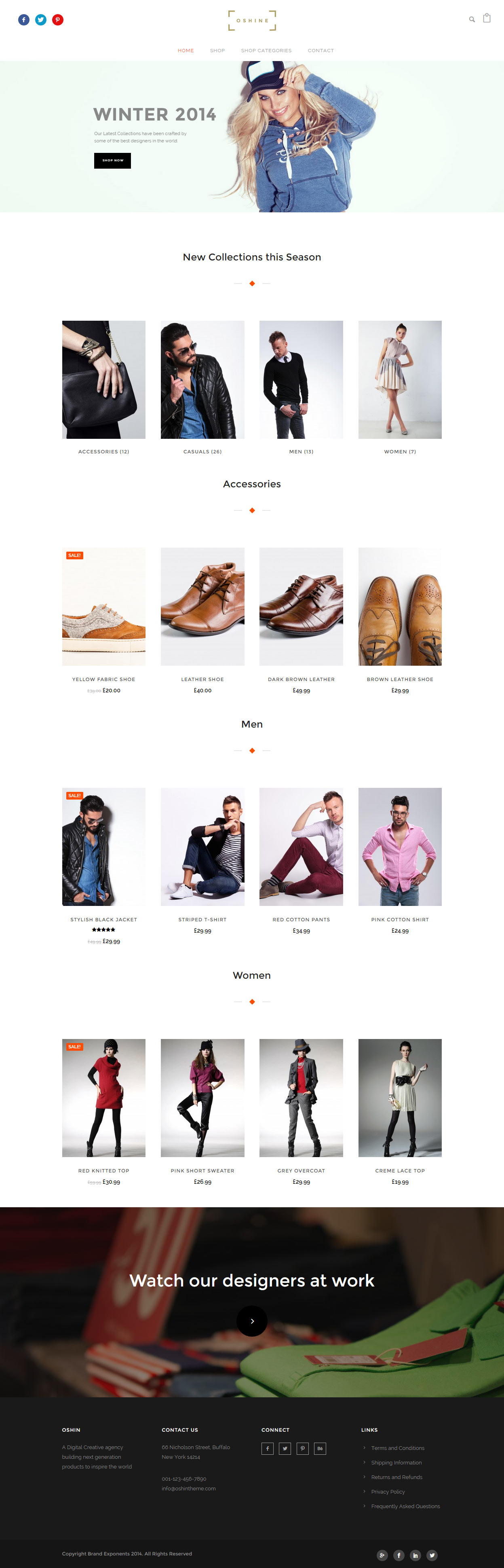 Oshine Fashion HTML5 Templates