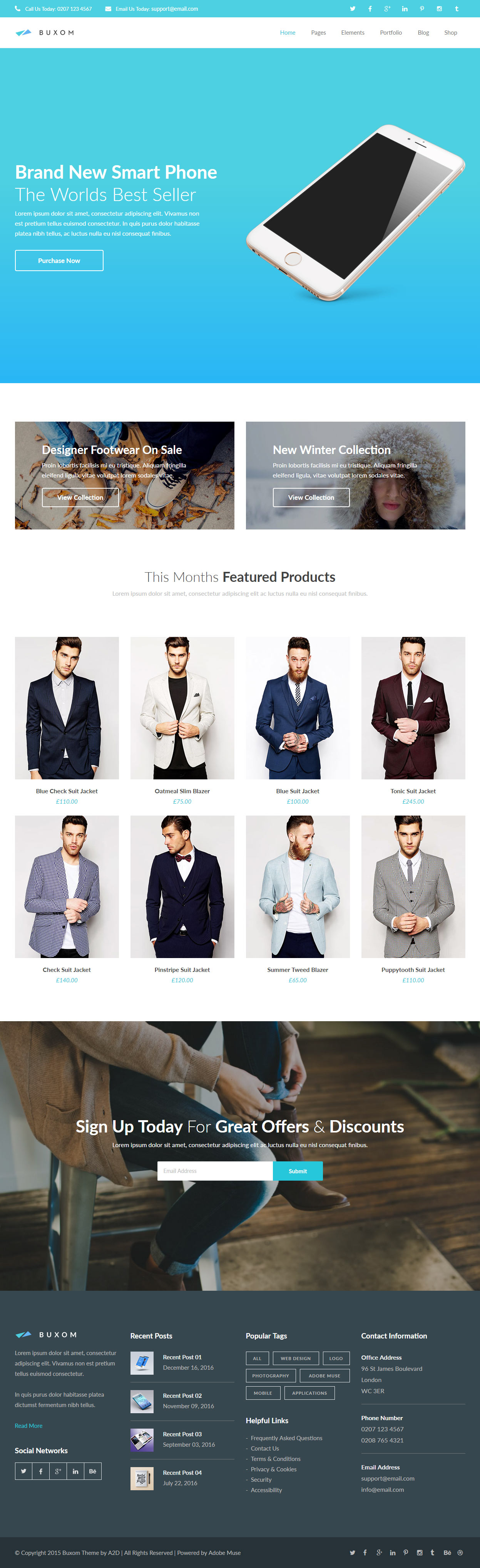 Buxom eCommerce Muse Theme