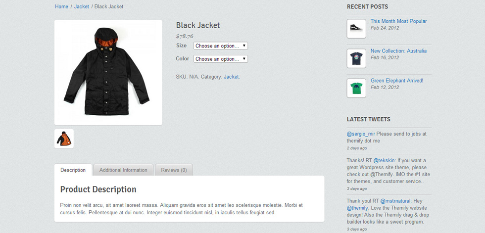 Product page