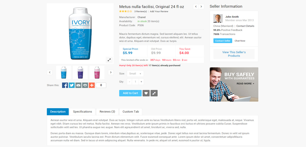 Product page