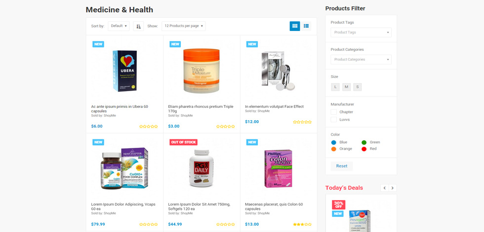 Category page