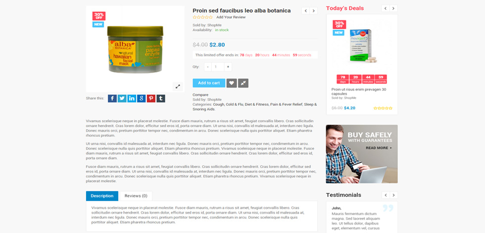 Product page