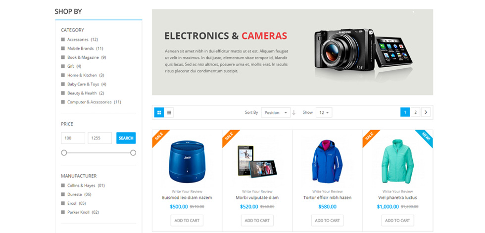 Category page