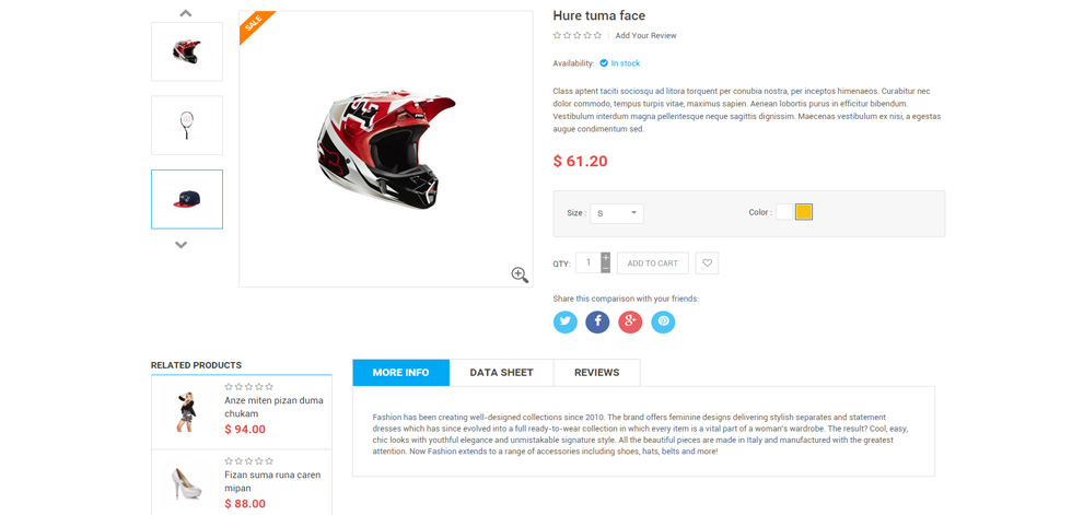 Product page
