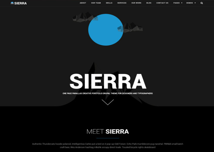 Sierra – Premium Responsive One Page Drupal Theme