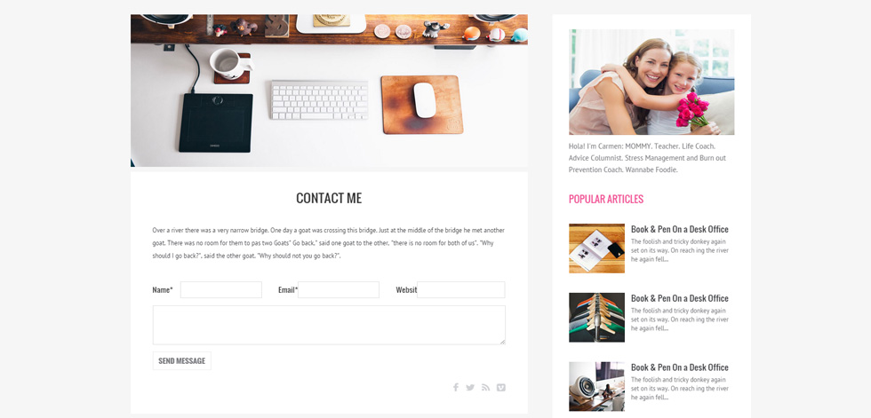 Contact page