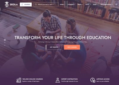 Skola – Premium Responsive LMS Online Courses HTML5 Template