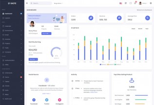 Skote – Premium Responsive Angular 9 Dashboard HTML5 Template