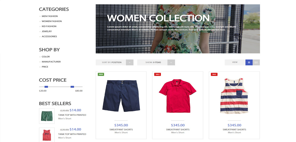 Category page