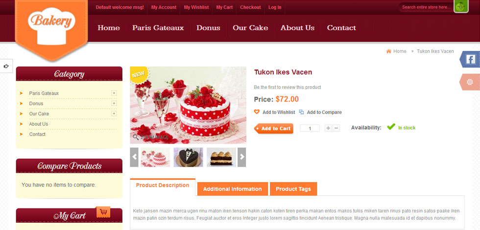 Product page