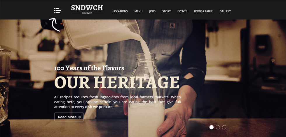Welcome screen