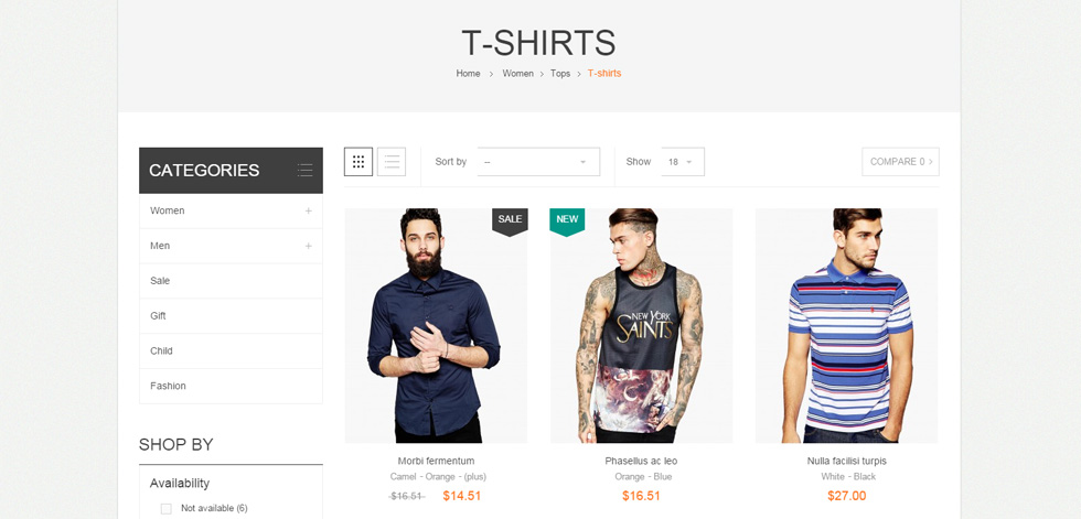 Category page