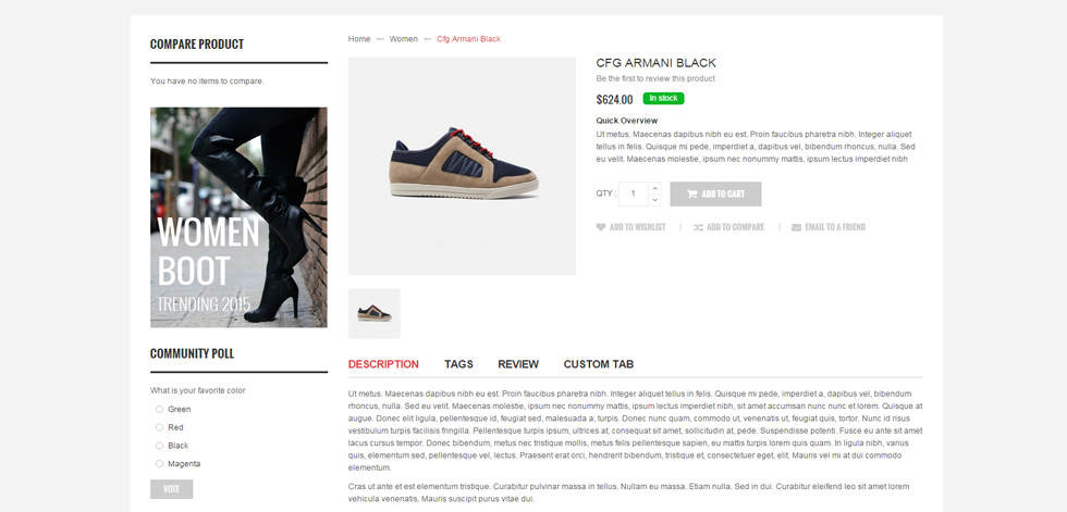Product page