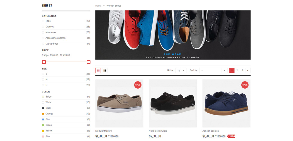 Category page