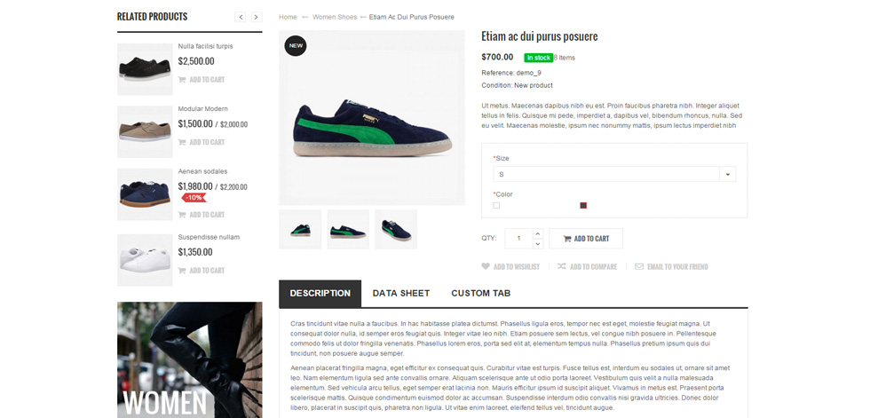 Product page