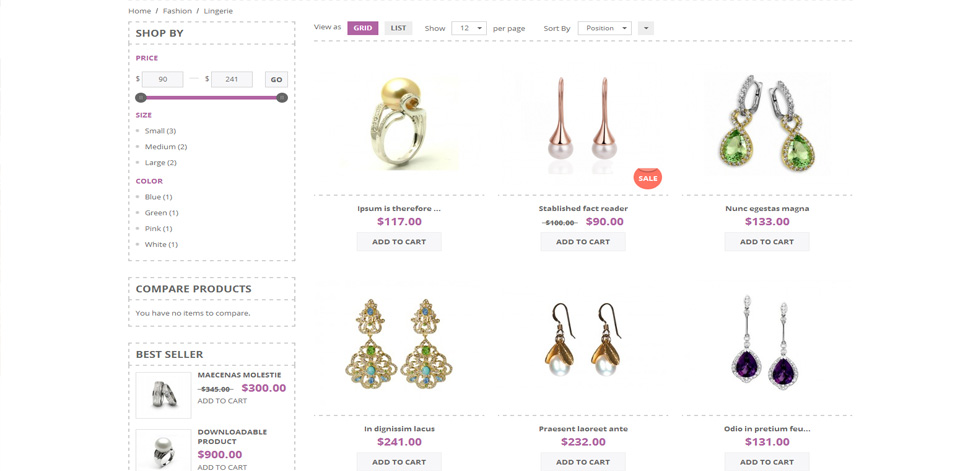 Category page