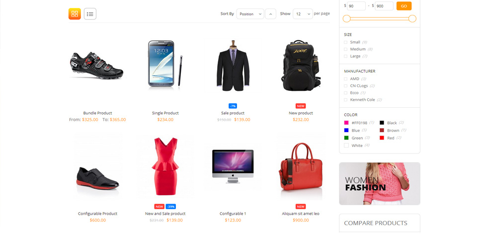 Category page