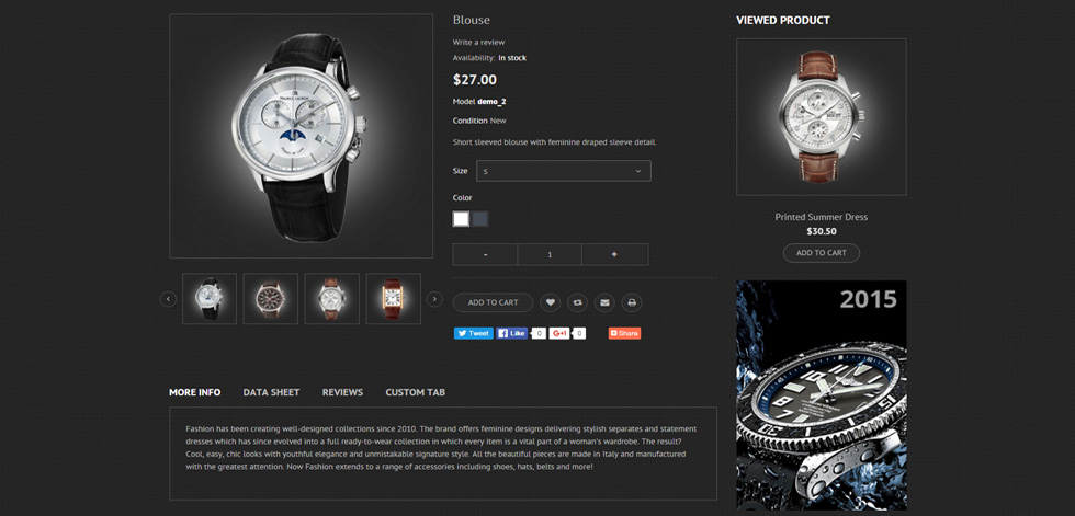 Product page