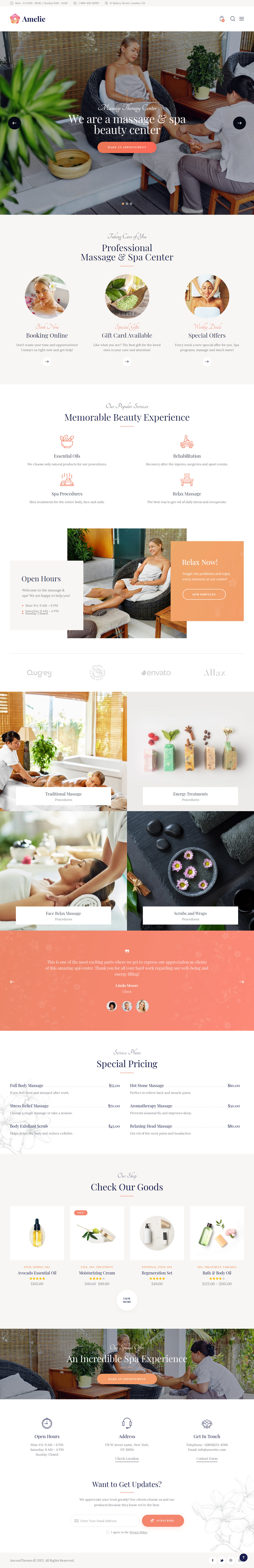 Qwery WordPress Spa and Beauty Salon Theme