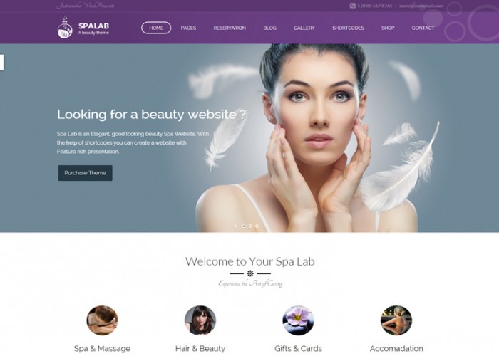 Spa Lab – Premium Responsive Beauty Salon WordPress Theme