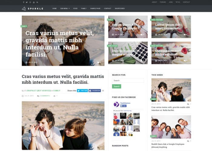 Sparkle – Premium Responsive News/Magazine Drupal Theme